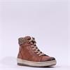 Remonte Knitted Cuff Laced Ankle Boot - Brown